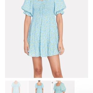 Faithful the brand mini puff sleeve dress size M in excellent condition
